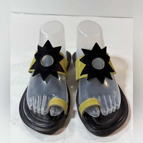 ARCHE  Women's black and green suede sandals size 7 - Picture 3 of 7